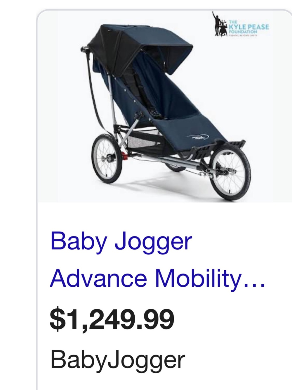 Baby Jogger Navy Blue Jogging Stroller